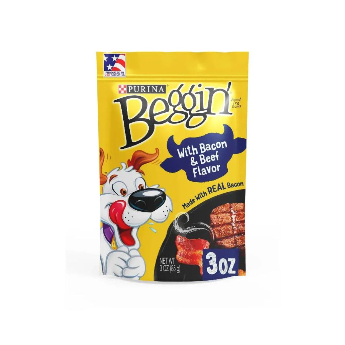 BEGGIN - Snack para Perro Purina Beggin Sabor Tocino y Res Doypack 85 g