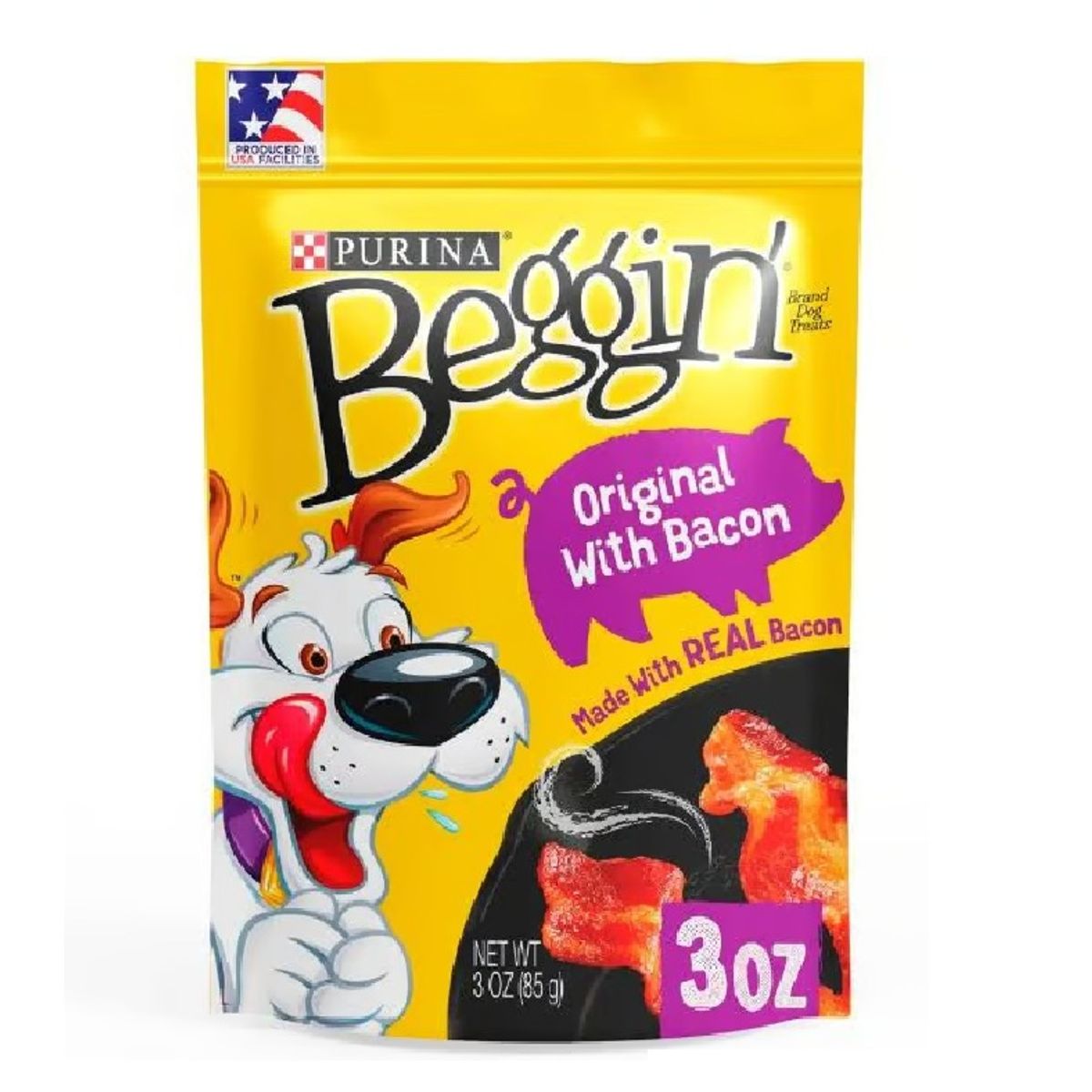 BEGGIN - Snack para Perro Beggin Bacon y Queso Doypack 85 g