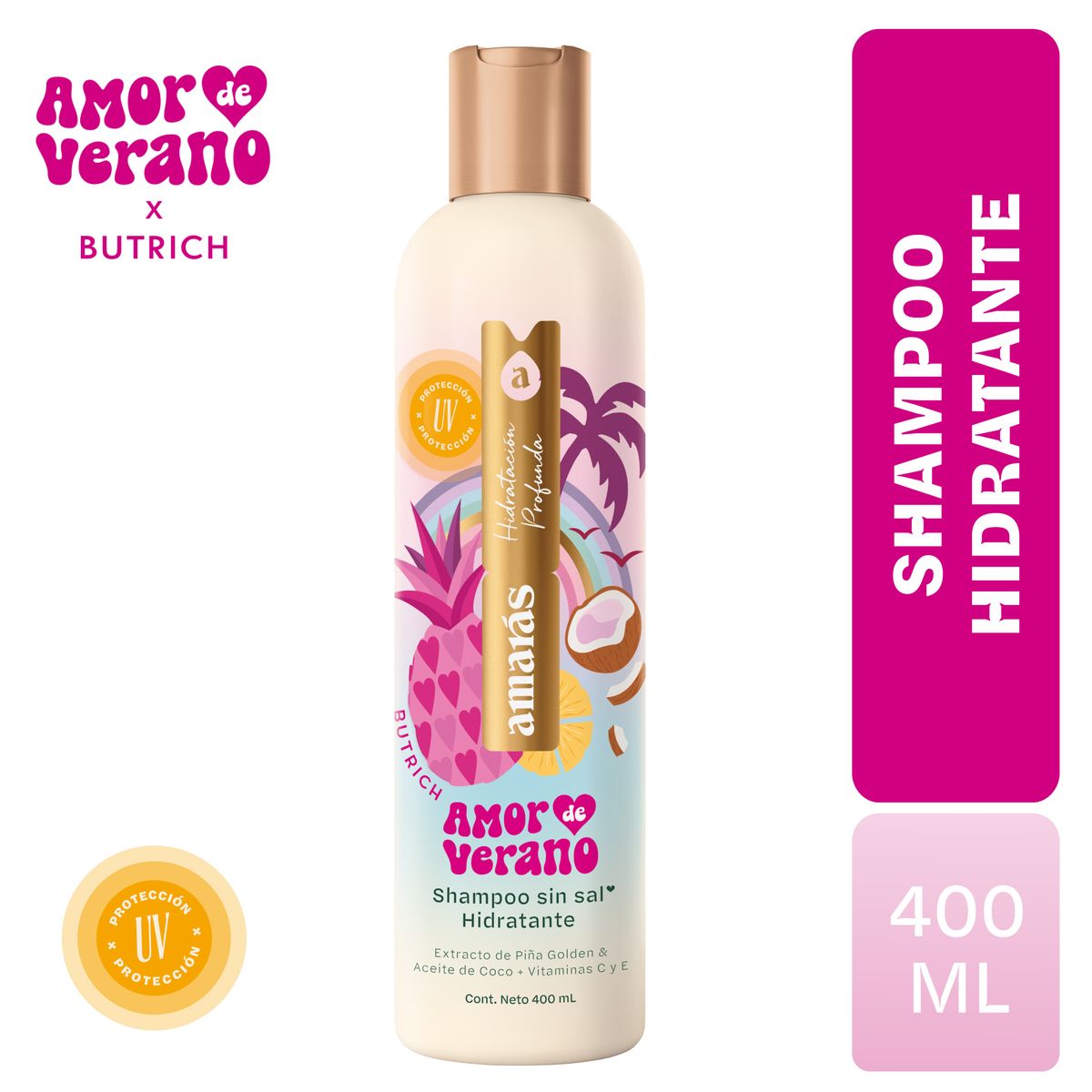 AMARAS - Shampoo Amarás Verano Butrich Botella 400 mL
