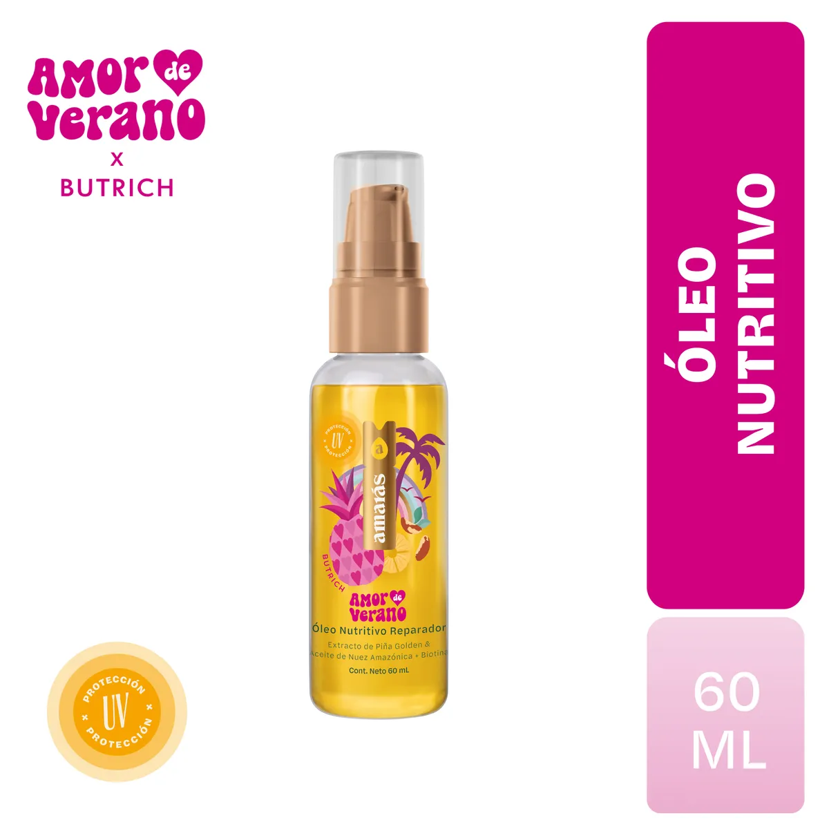 AMARAS - Óleo Capilar Amarás Verano Butrich Envase 60 mL