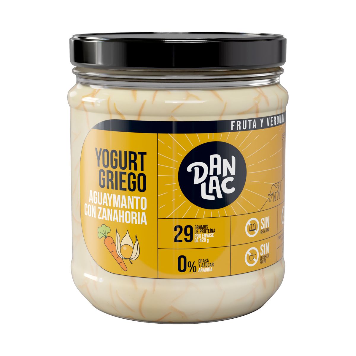 DANLAC - Yogurt Griego Danlac Aguaymanto con Zanahoria Envase 420 g