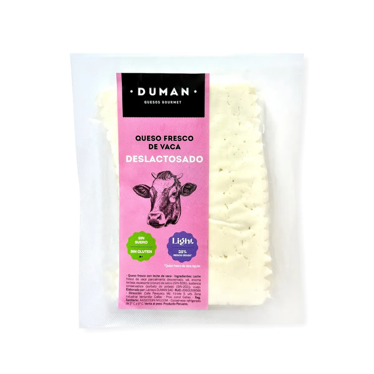 DUMAN - Queso Fresco Deslactosado Duman x Kg