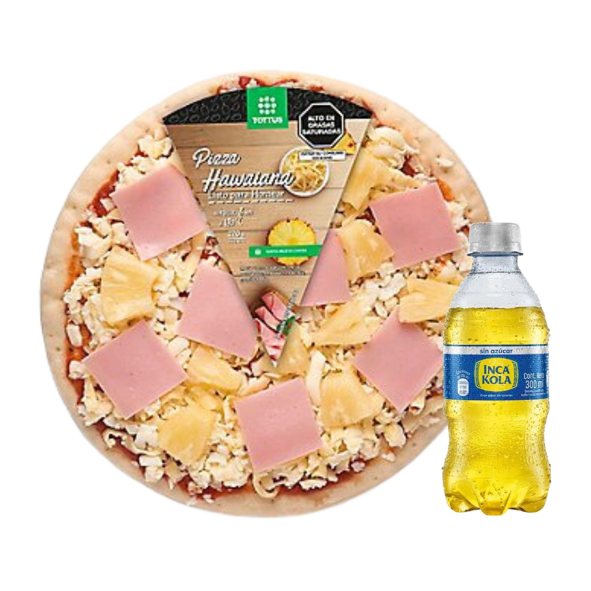 TOTTUS - Pizza Hawaiana Personal + Inca Kola 0.3L