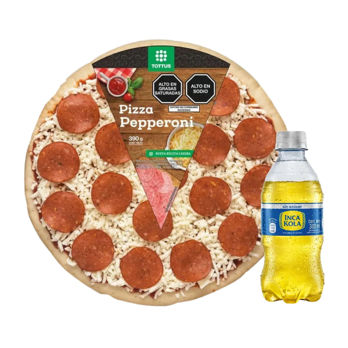 TOTTUS - Pizza Pepperoni Personal + Inca Kola 0.3L