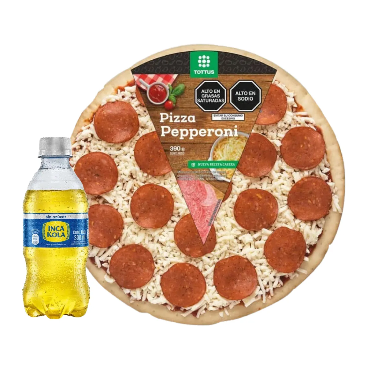 TOTTUS - Pizza Pepperoni Personal + Inca Kola 0.3L