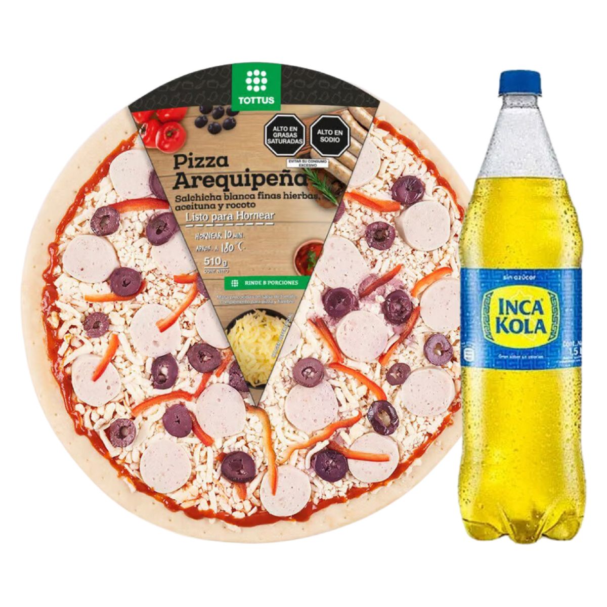 TOTTUS - Pizza Arequipeña + Inca Kola 1.5L