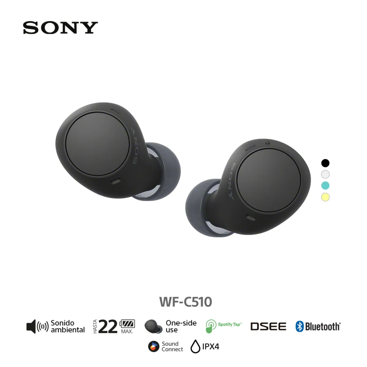 SONY - Sony Audífonos Bluetooth WF-C510 True Wireless Negro