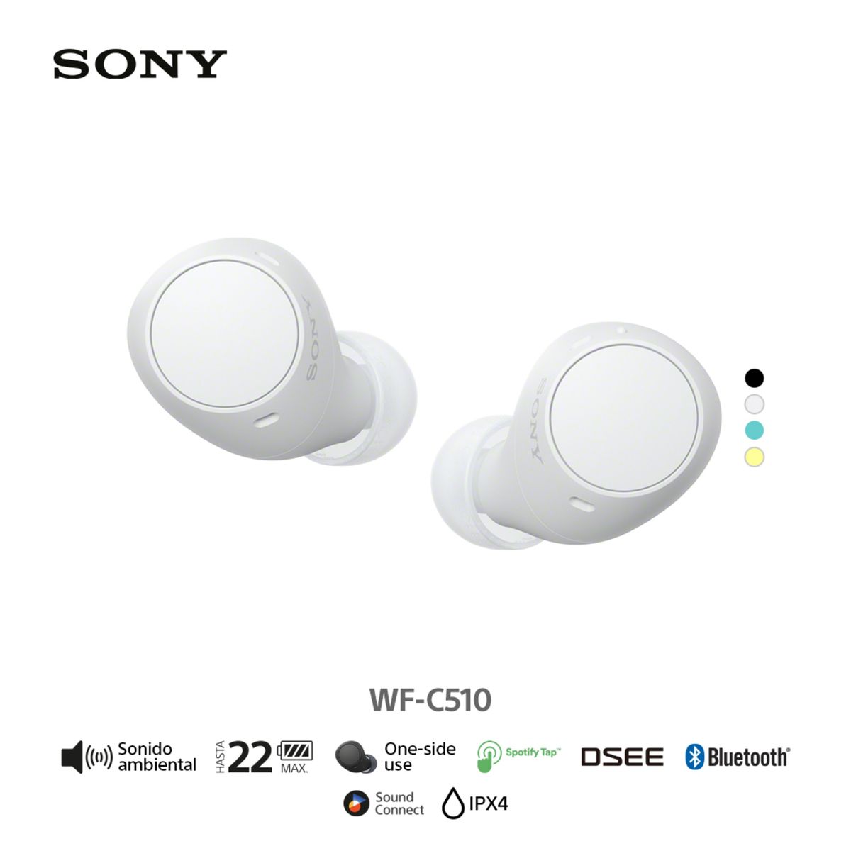 SONY - Sony Audífonos Bluetooth WF-C510 True Wireless Blanco