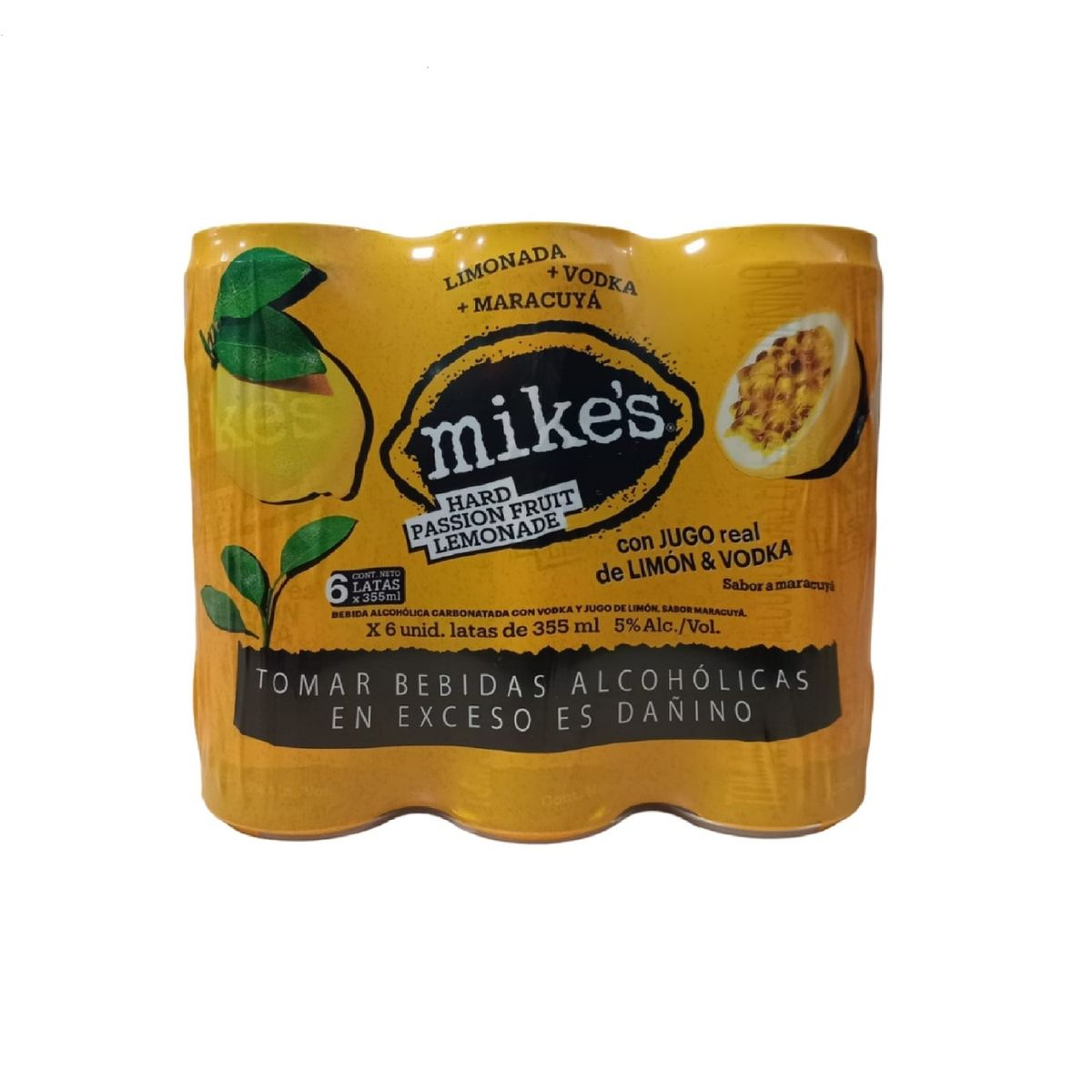 MIKES - Bebida RTD Mikes Hard Maracuyá Lemonade Sixpack Lata 355 mL