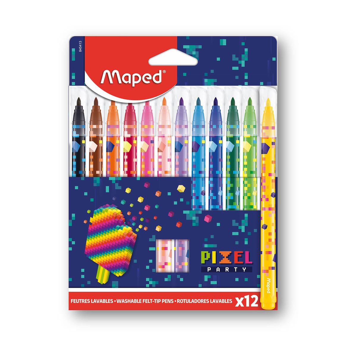MAPED - Plumones Maped Lavables Pixel Party Caja 12 Und