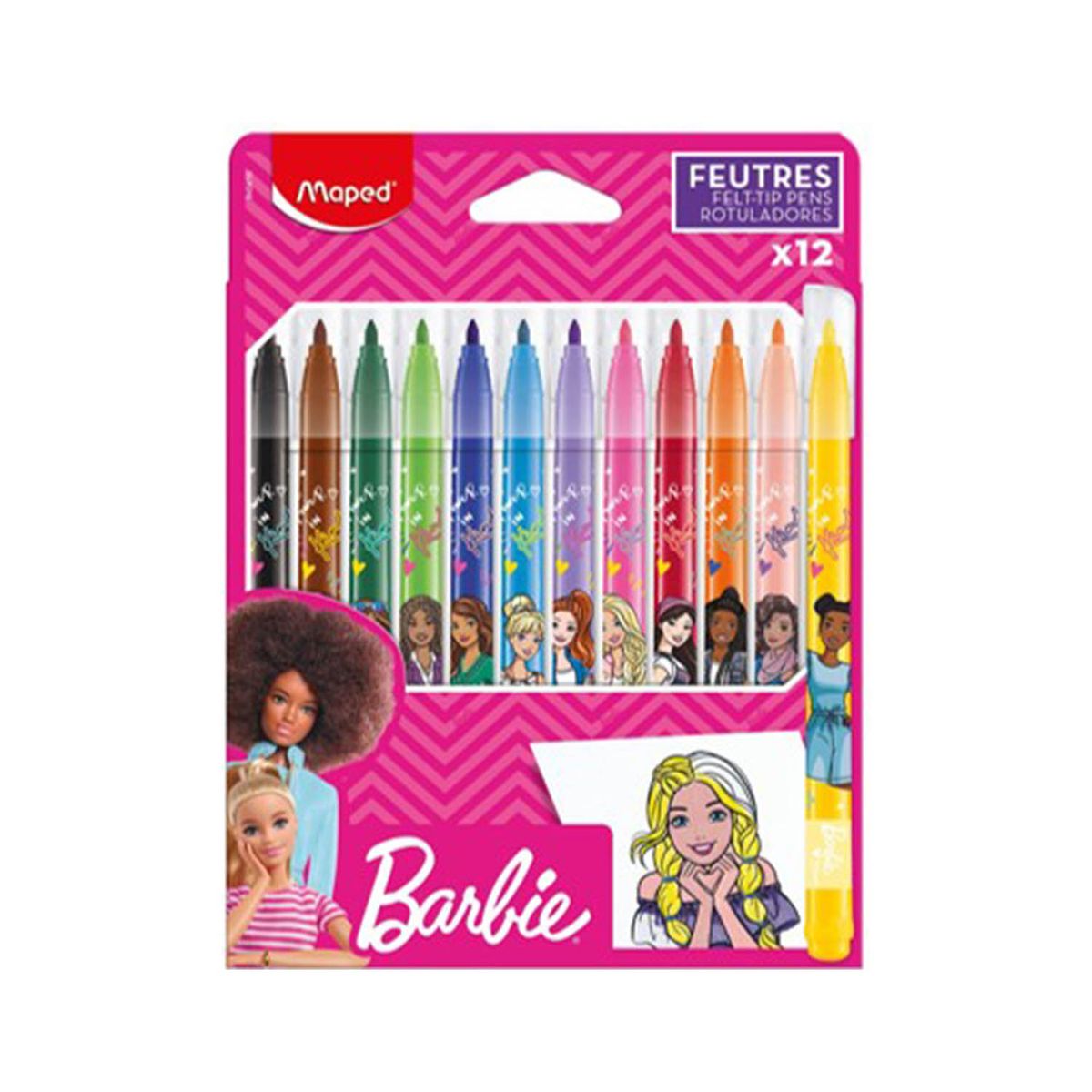 MAPED - Plumones Maped Barbie Caja 12 Und