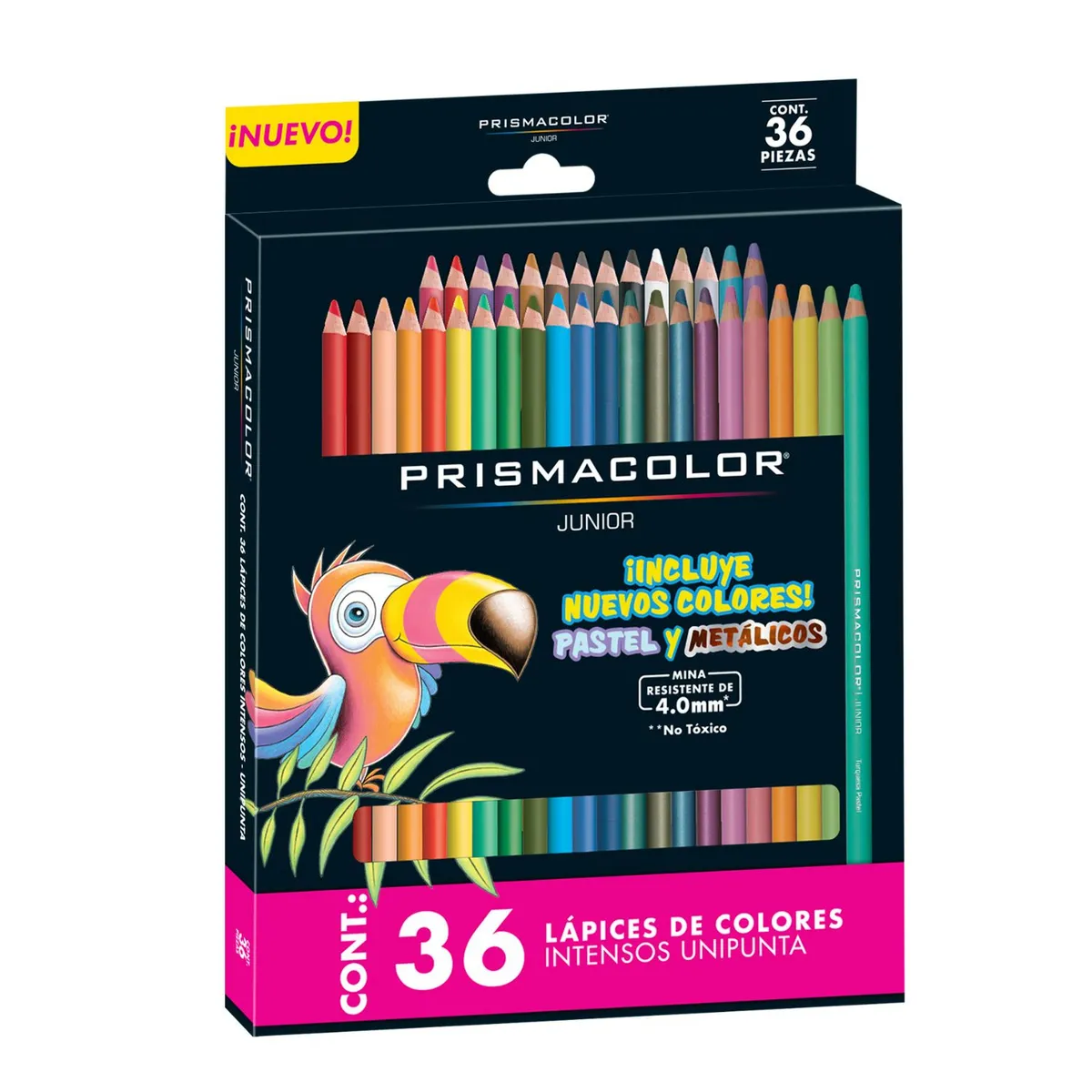 PRISMACOLOR - Colores Intensos Prismacolor Pasteles Y Metálicos Caja 36 Und
