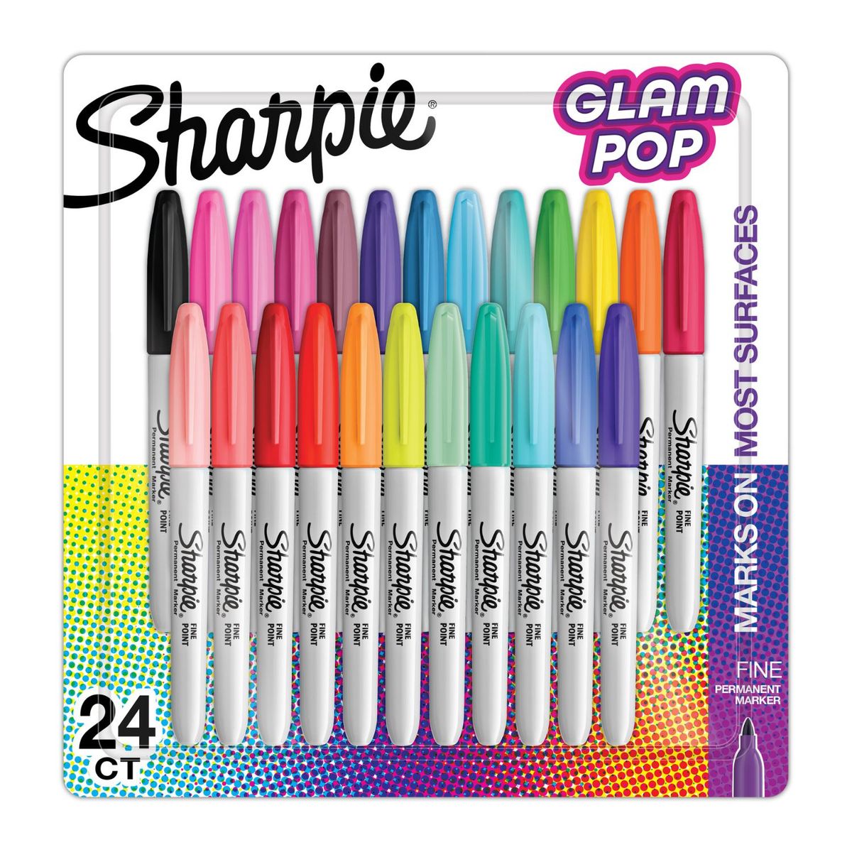 SHARPIE - Plumones Permanentes Sharpie Glampop Empaque 24 Und