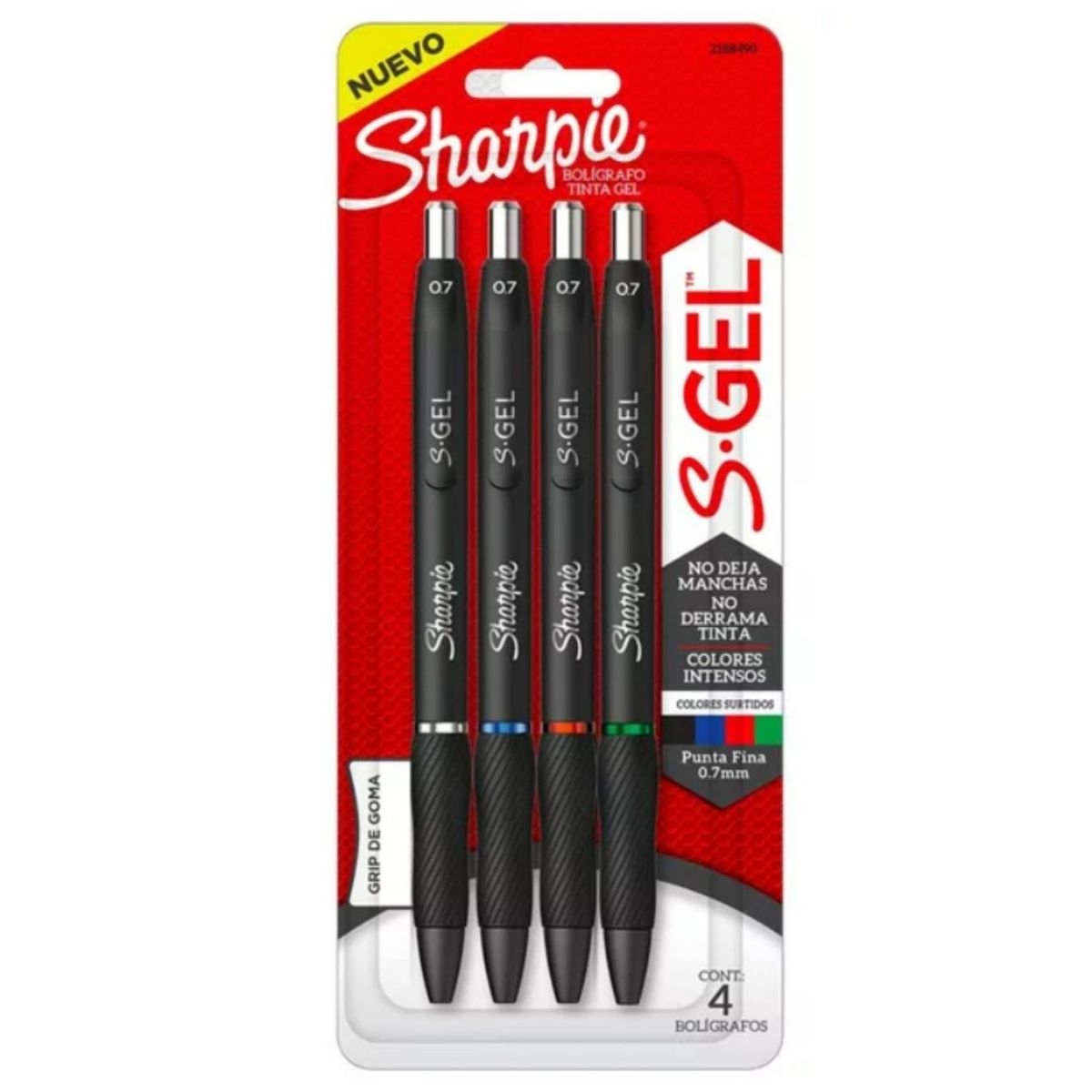 SHARPIE - Lapicero Sharpie Tinta Gel SGel Surtido Empaque 4 Und