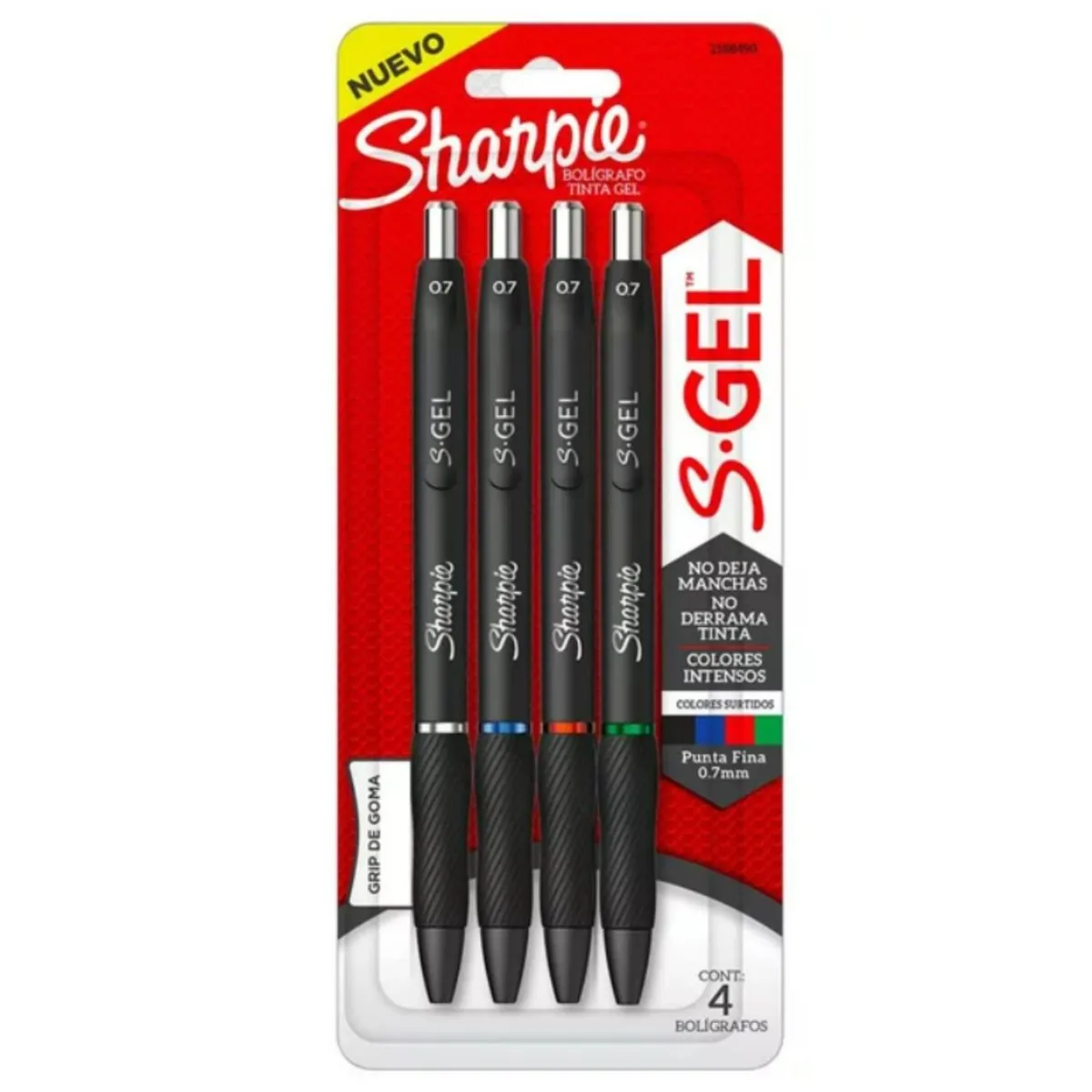SHARPIE - Lapicero Sharpie Tinta Gel SGel Surtido Empaque 4 Und