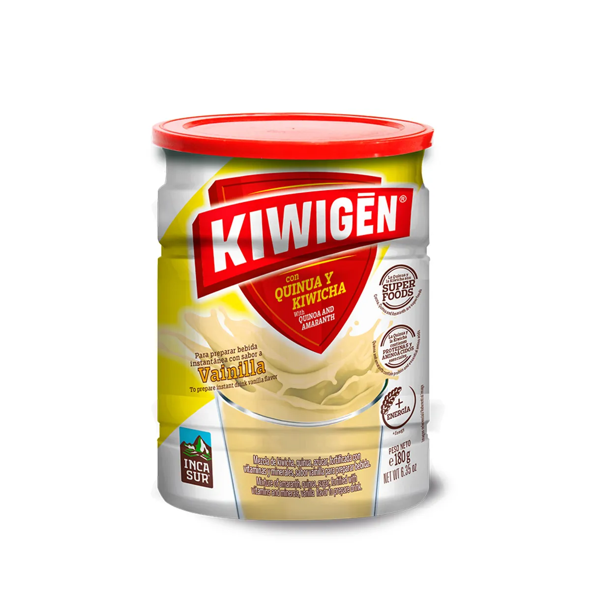 KIWIGEN - Bebida Instantánea Kiwigen Vainilla Lata 180 g