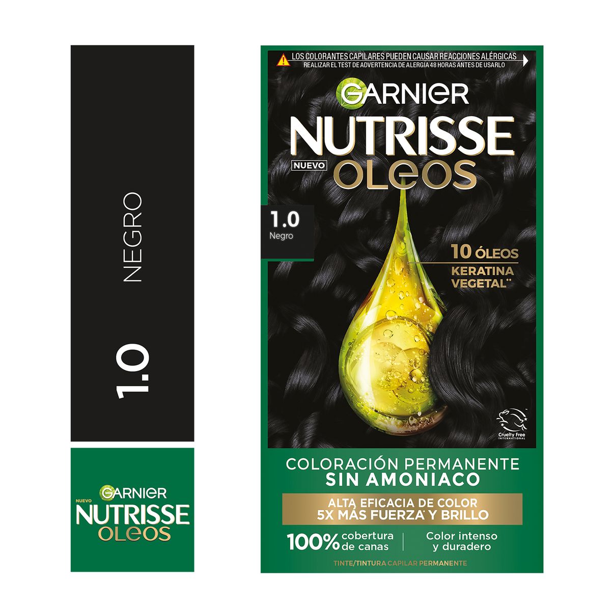 NUTRISSE - Tinte Nutrisse Oleos Tono 1.0 Negro