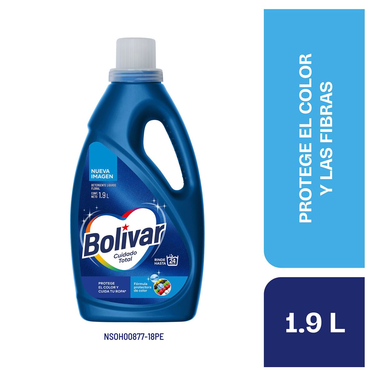 BOLIVAR - Detergente Líquido Bolívar Cuidado Total Botella 1.9 L