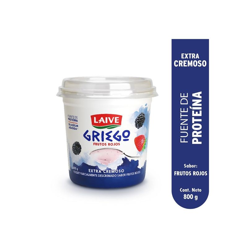 LAIVE - Yogurt  griego con Frutas Rojas Laive 800 g