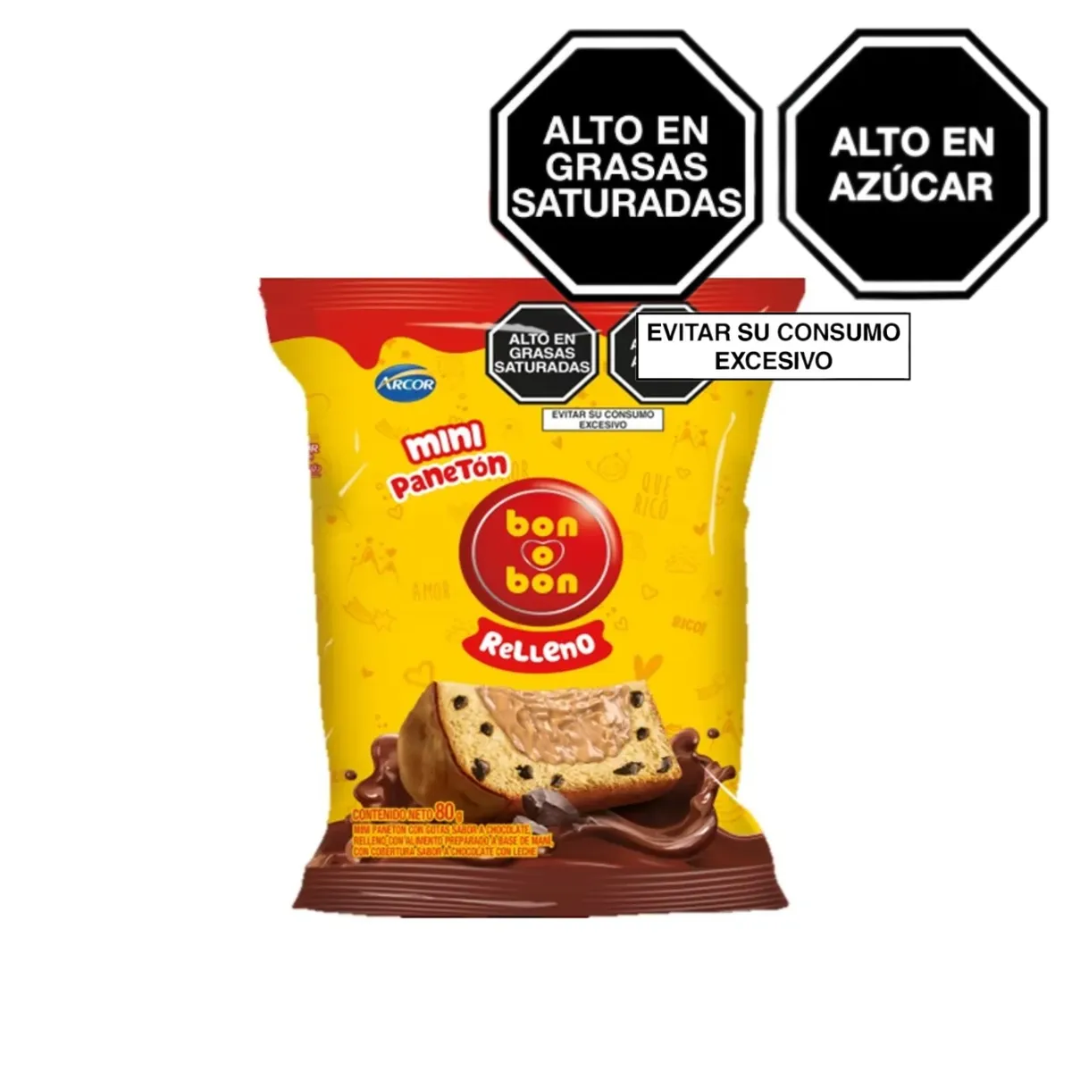 BON O BON - Mini Panetón Bon O Bon Relleno Bolsa x 80 g