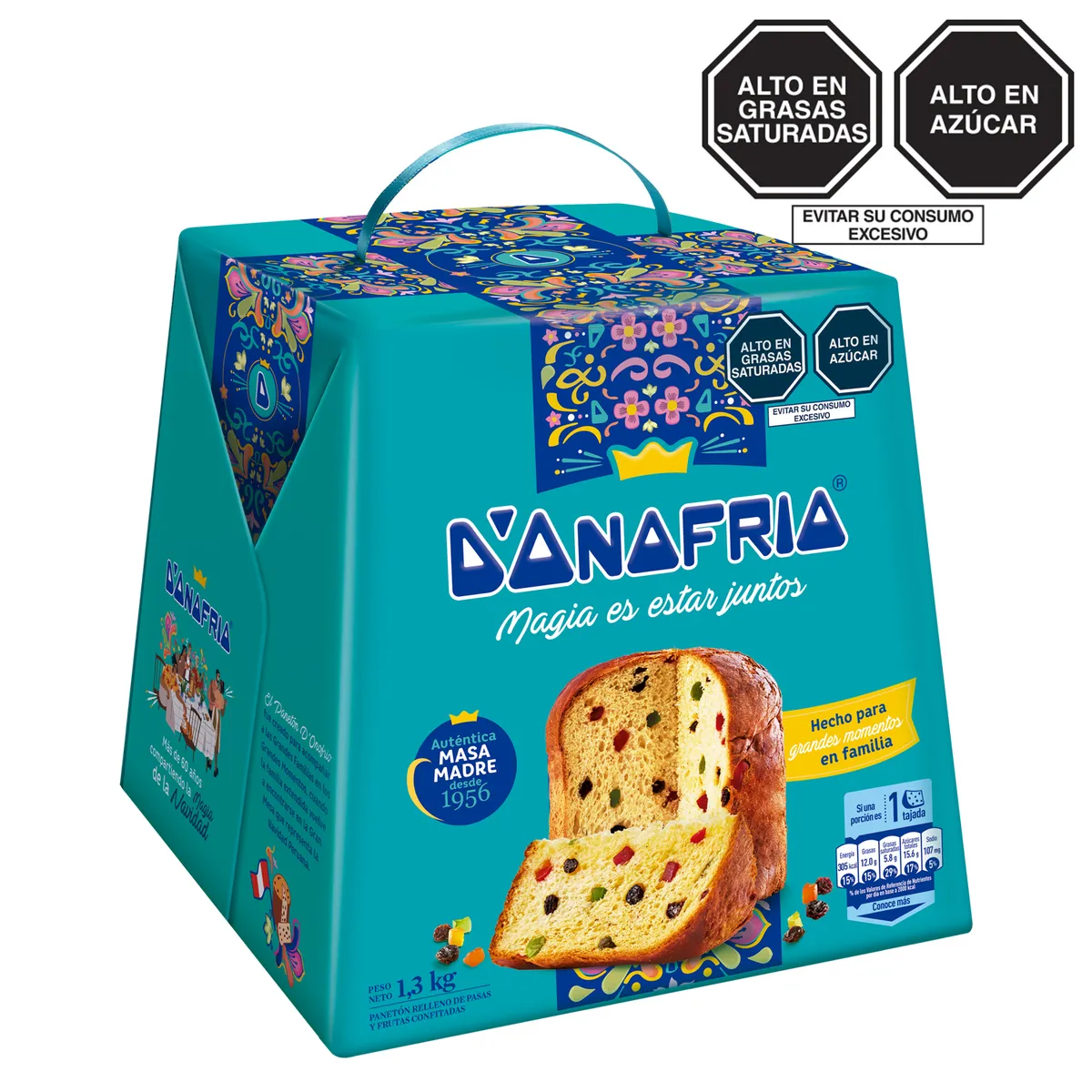 DONOFRIO - Panetón Donofrio Pasas Frutas Caja 1.3 Kg