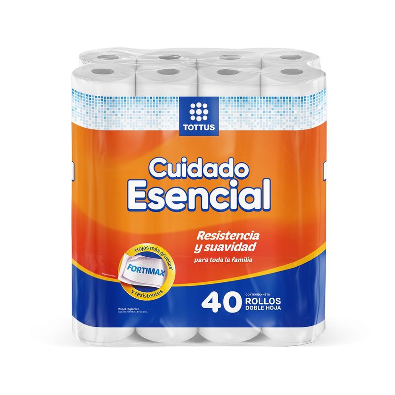 TOTTUS - Papel Higiénico Tottus Esencial Pack 40 Und