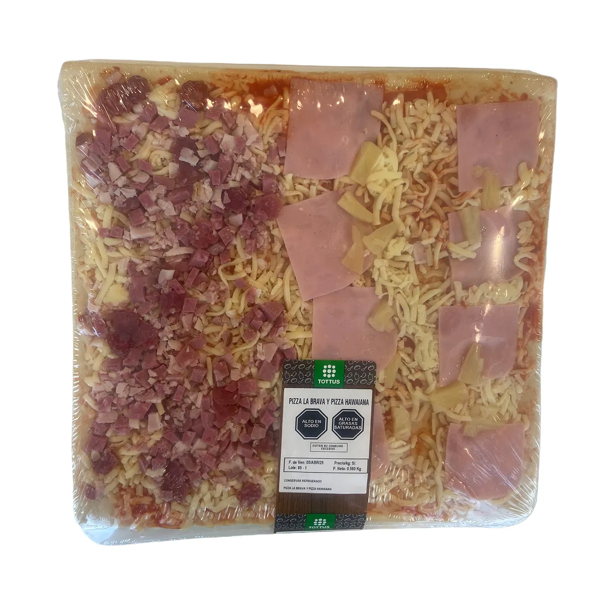 TOTTUS - Pizza Brava Y Pizza Hawaiana Precocida