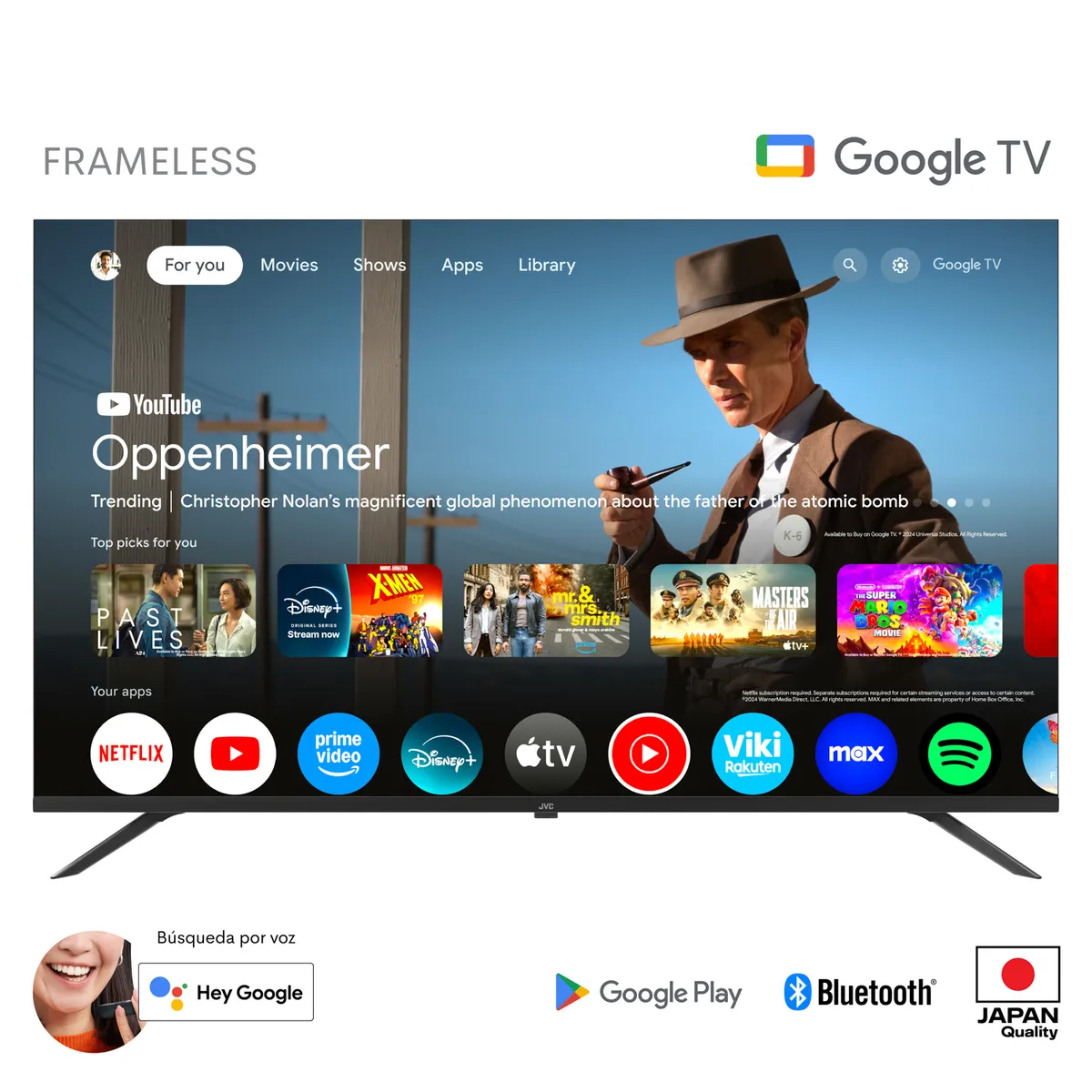 JVC - Televisor JVC UHD 50'' 4K Google TV