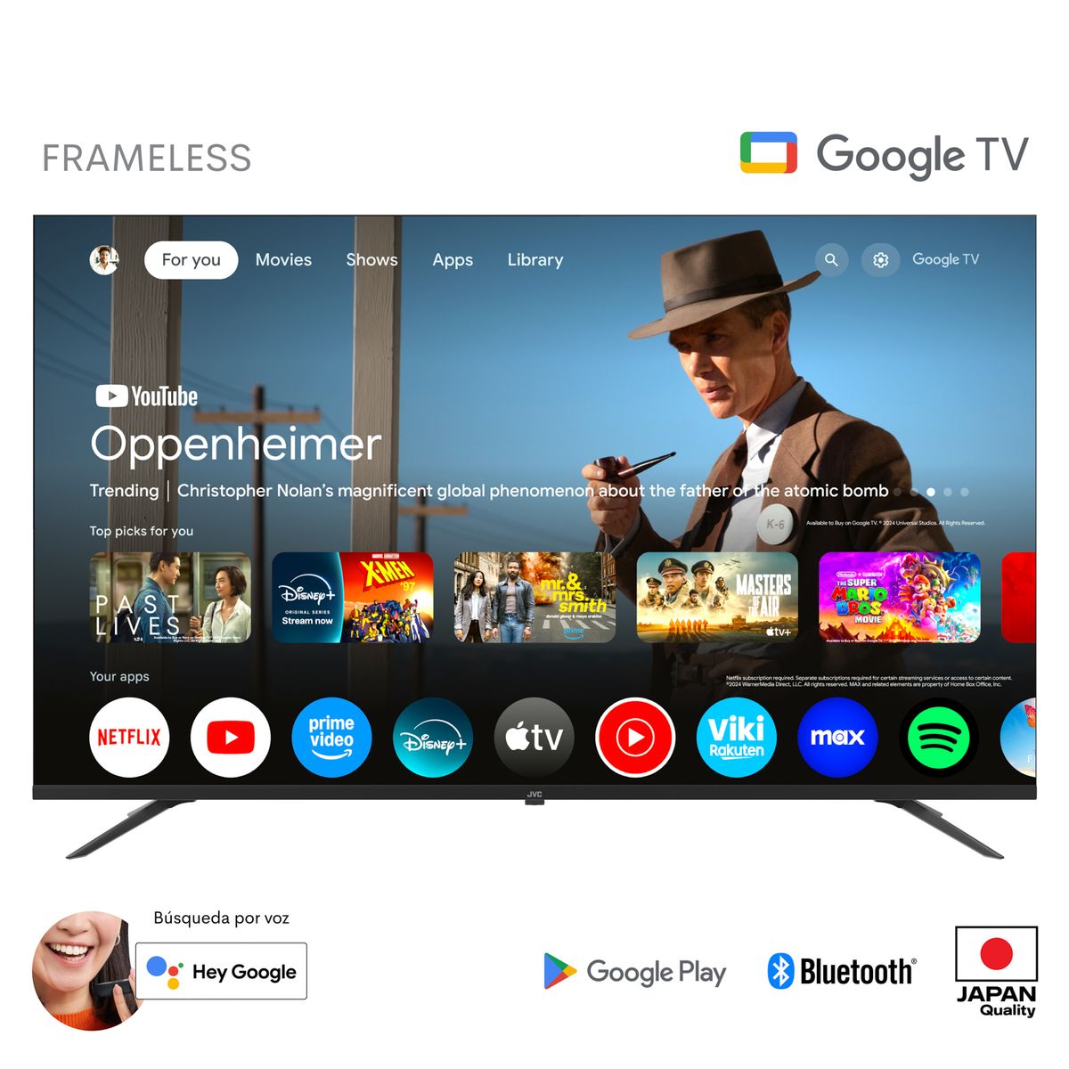 JVC - Televisor JVC UHD 58'' 4K Google TV