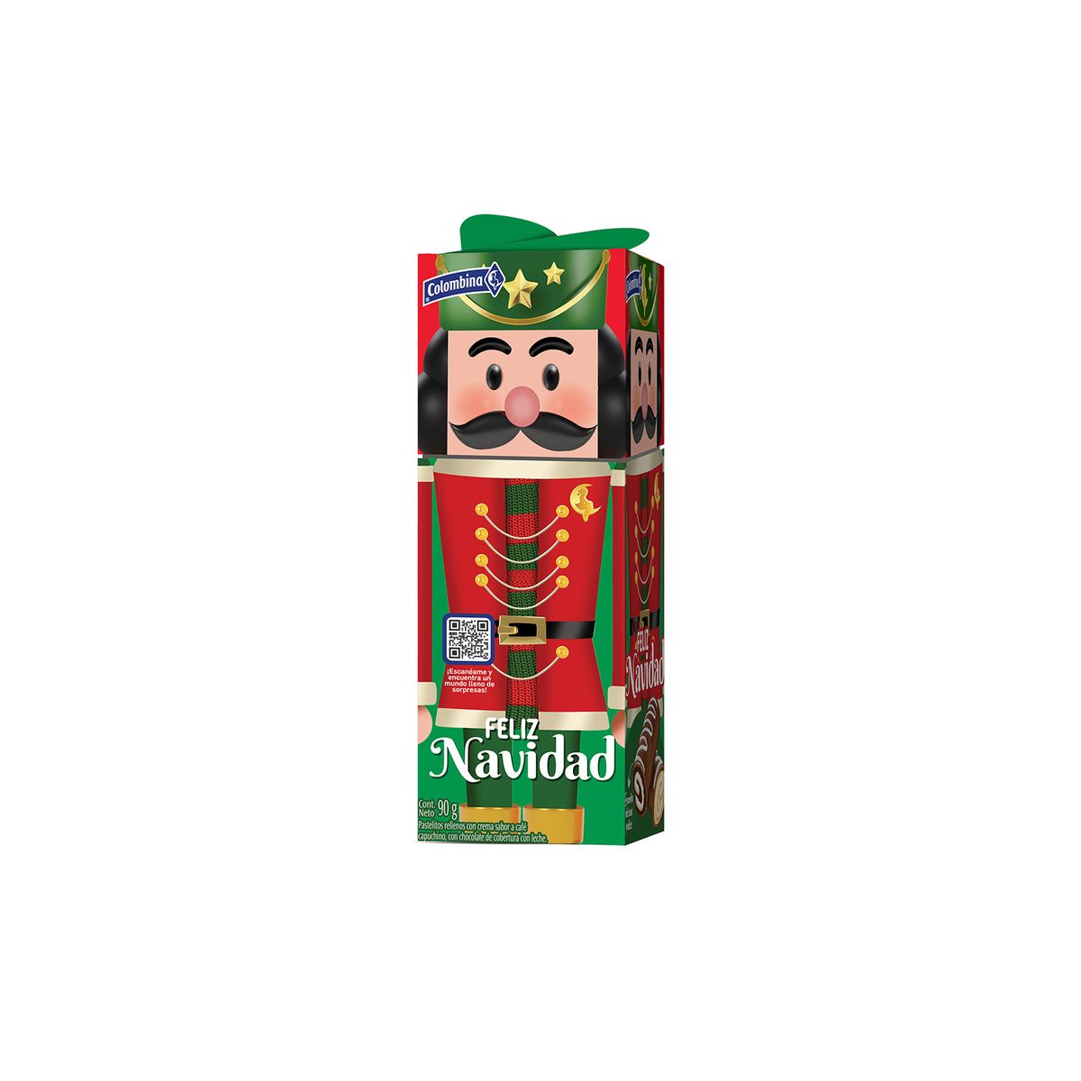 COLOMBINA - Pasteles Navideños Colombina Caja 90 g