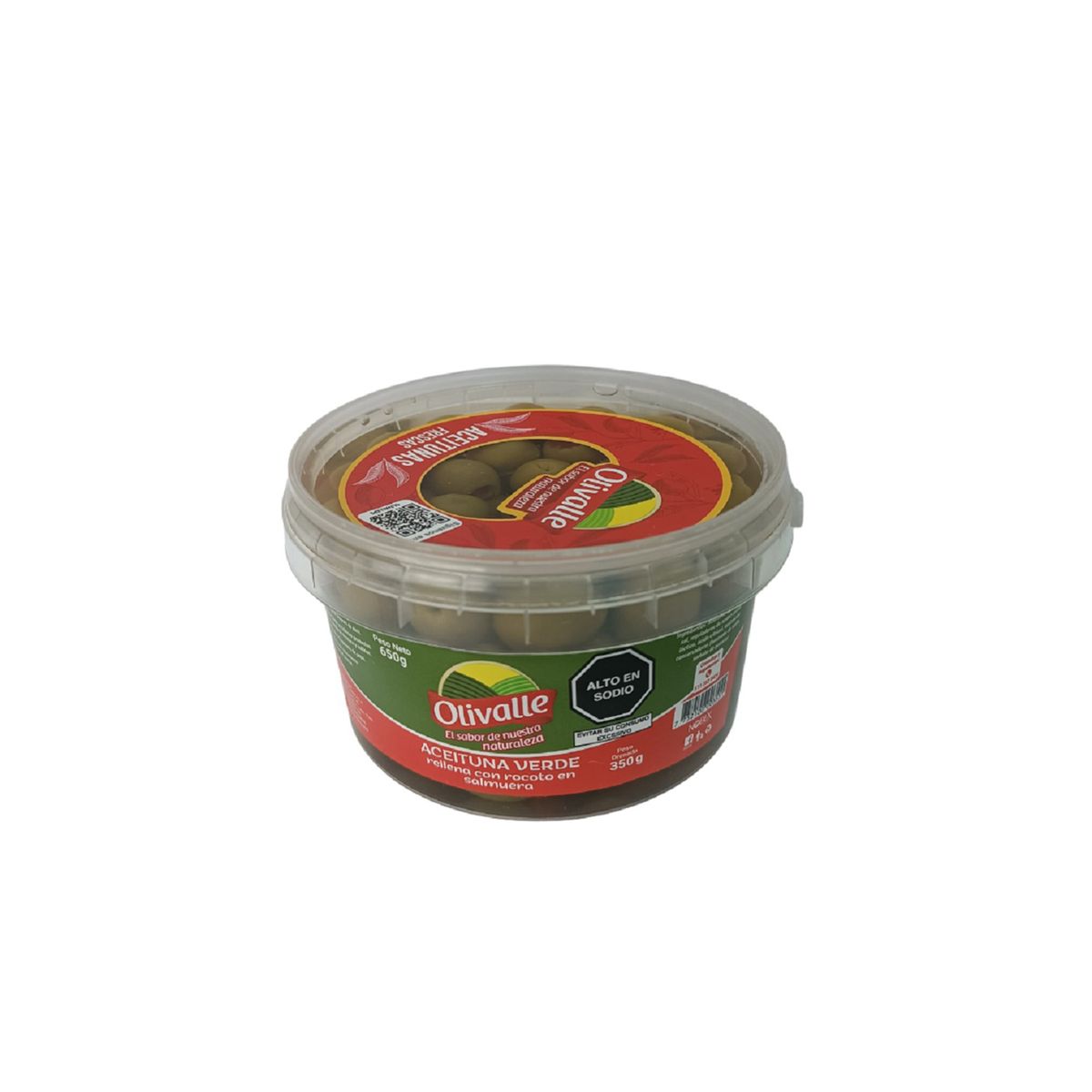 OLIVALLE - Aceituna Verde Olivalle Rellena con Rocoto Envase 350 g