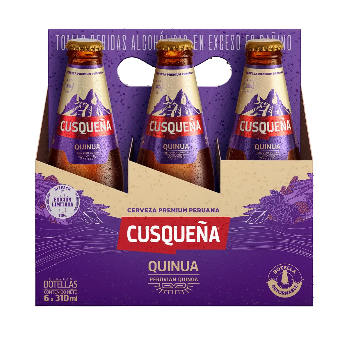 CUSQUEÑA - Cerveza Cusqueña Quinua Sixpack Botella 310 mL