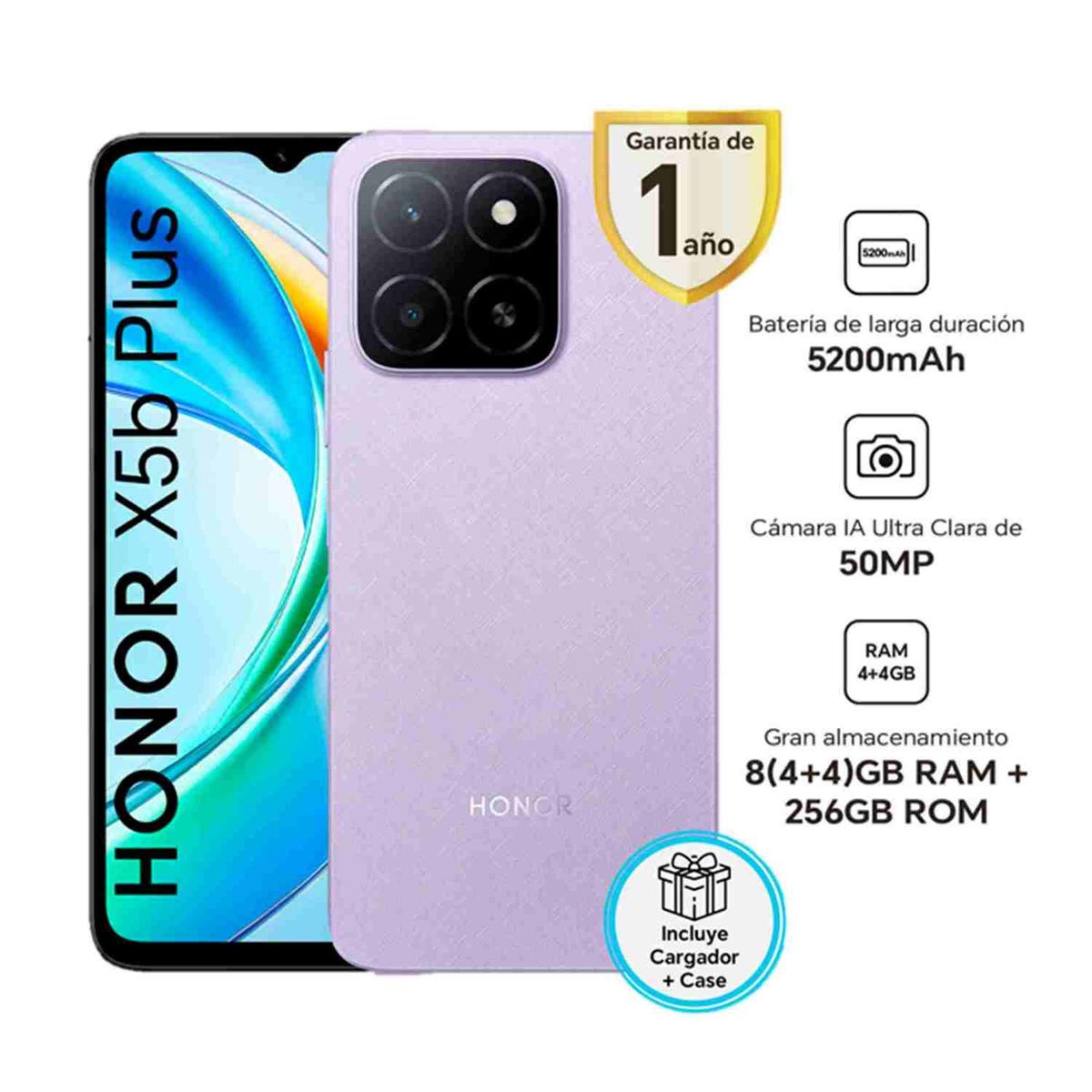 Honor - HONOR X5B PLUS 4GBY256GB STARRY PURPLE