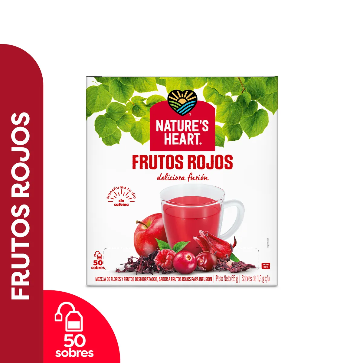 NATURES HEART - Infusión Herbal Natures Heart Frutos Rojos Caja 50 Sobres