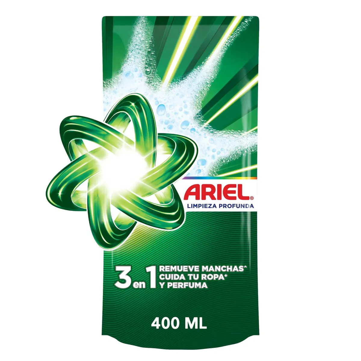 ARIEL - Detergente Líquido Ariel Limpieza Profunda Bolsa 400 mL