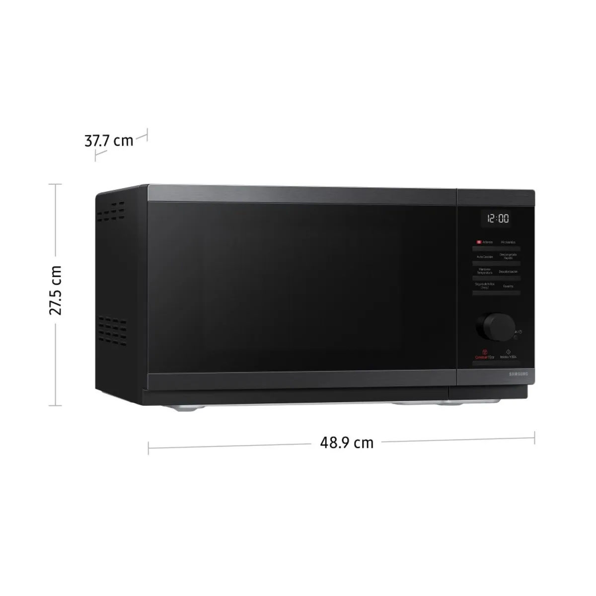 SAMSUNG - Microondas Samsung MS23DG4504AGPE 23L Acero Inox Negro