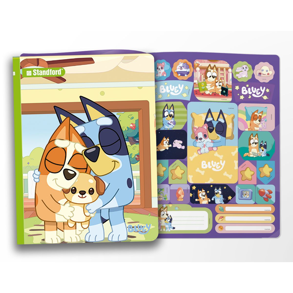 STANDFORD - Cuaderno Standford Inicial 1X1 Diseño Bluey 80 Hojas