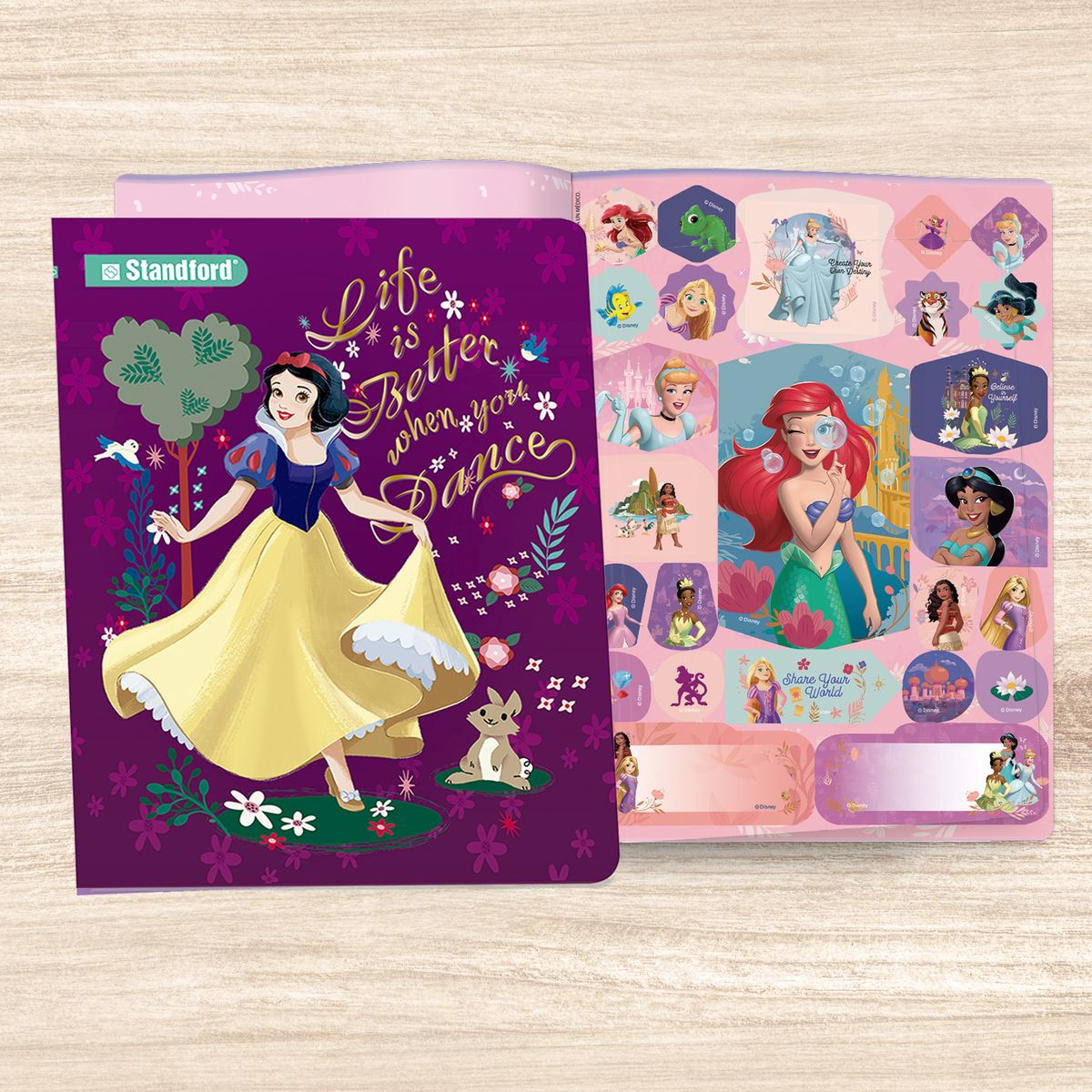 STANDFORD - Cuaderno Deluxe Stdf 84Hj Princesas Cuadri