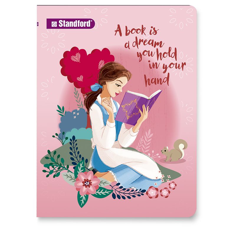STANDFORD - Cuaderno Standford Deluxe Triple Renglón Diseño Princesas Surtido 84 Hojas