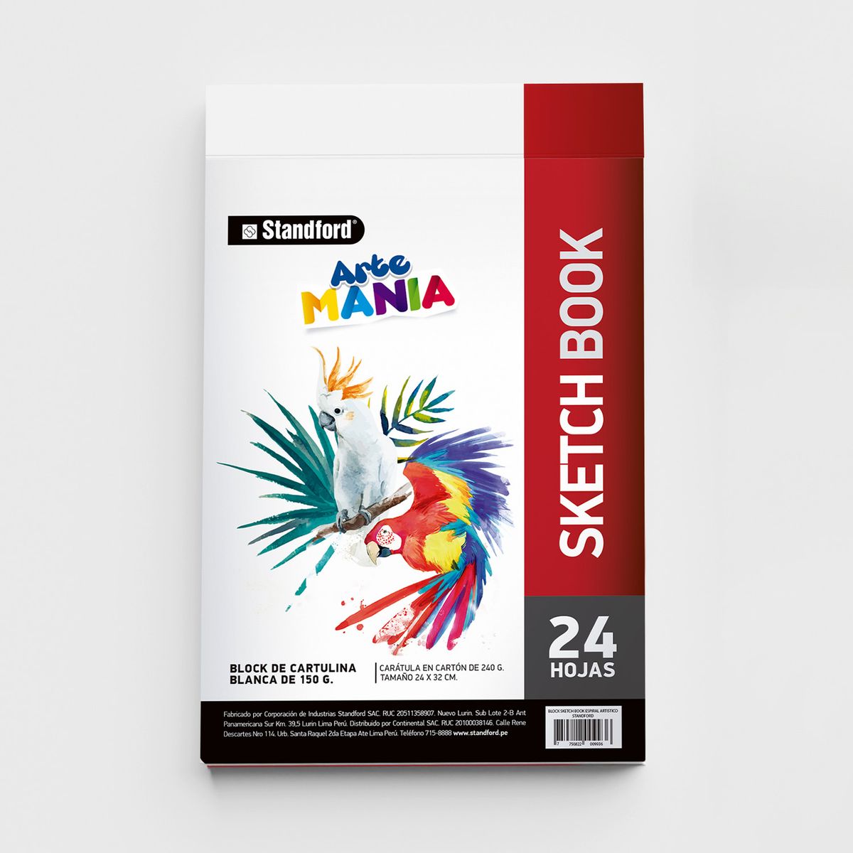 STANDFORD - Block Standford Sketch Book Encolado Art 24 Hojas