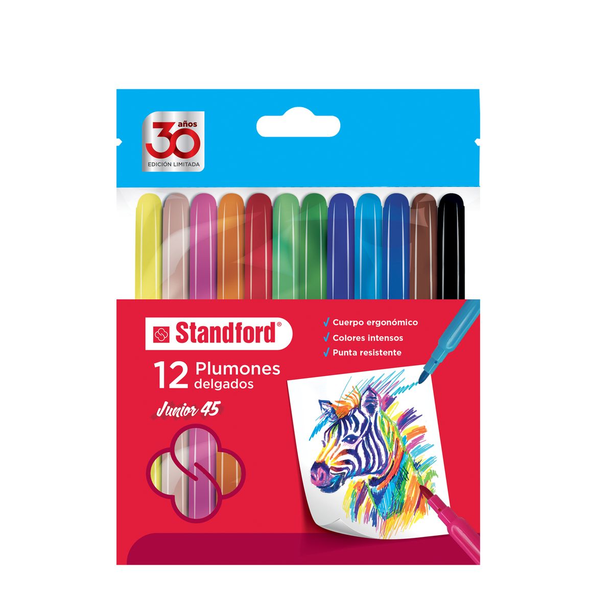 STANDFORD - Plumones Standford Junior Estuche 12 Und