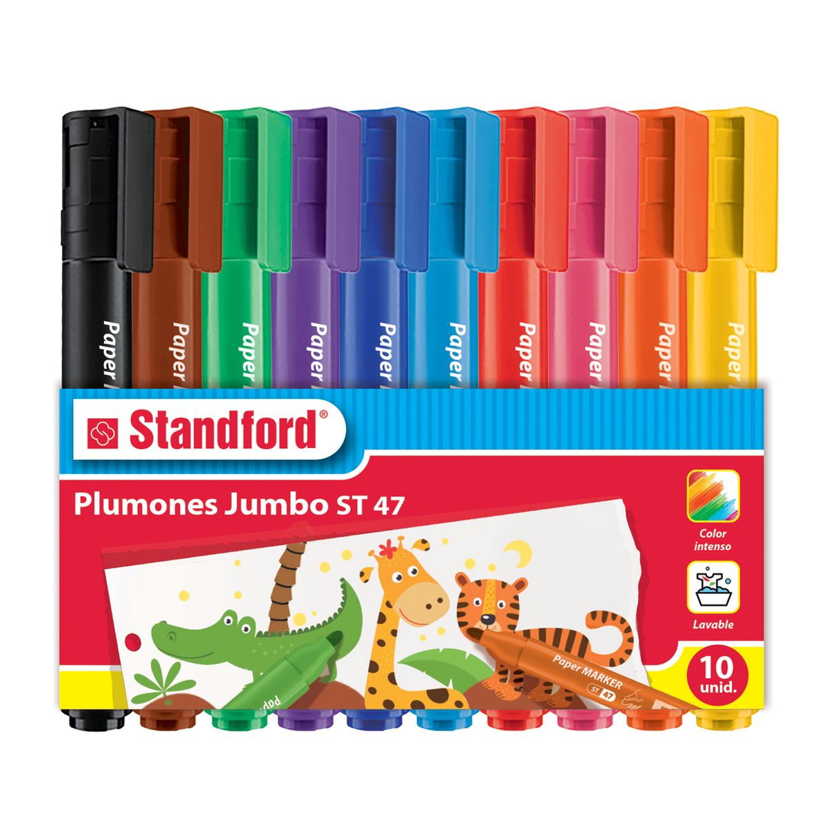 STANDFORD - MARKER STDF JUMBO 47 X 10 COLORES
