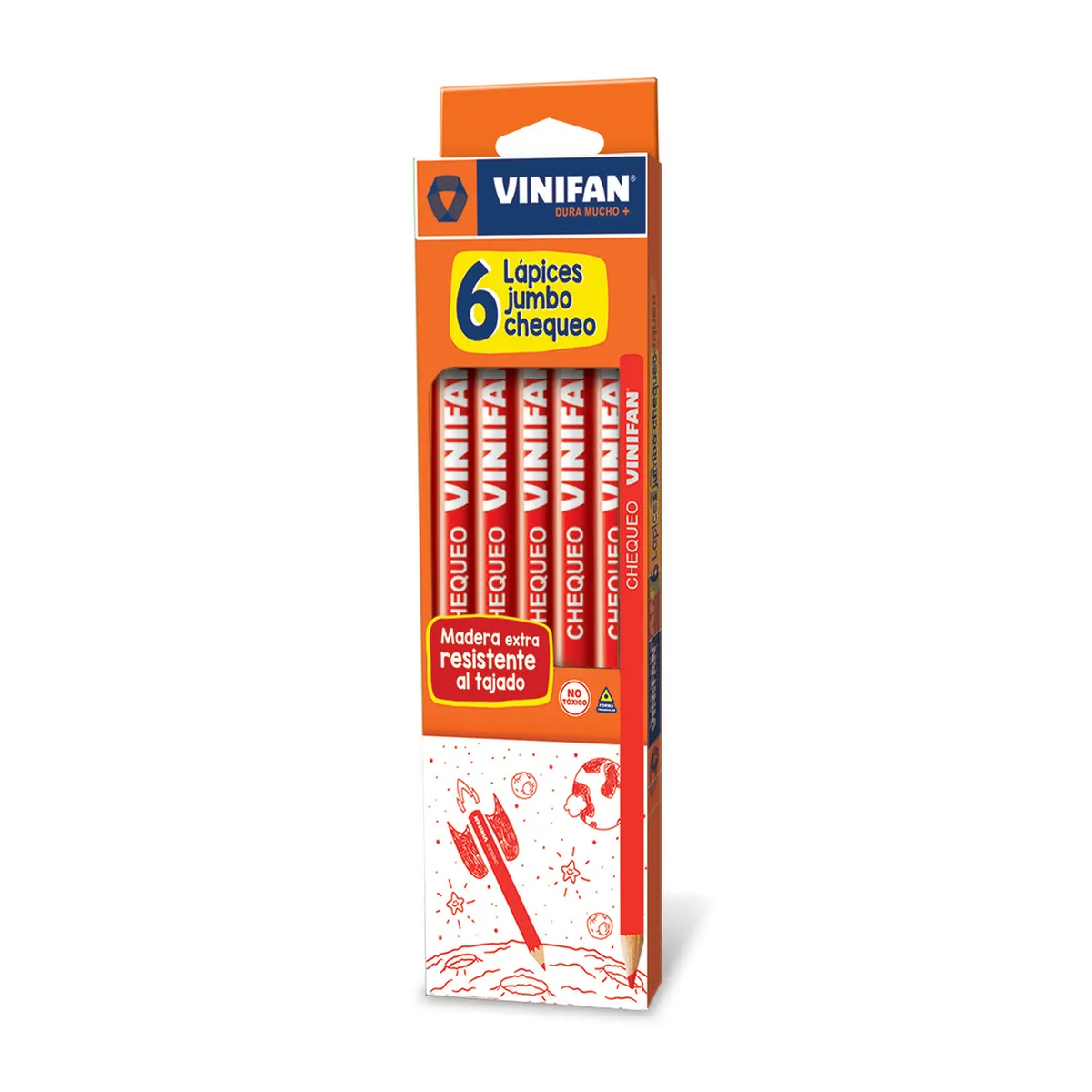 VINIFAN - Lápices Vinifan Jumbo Chequeo Caja 6 Und