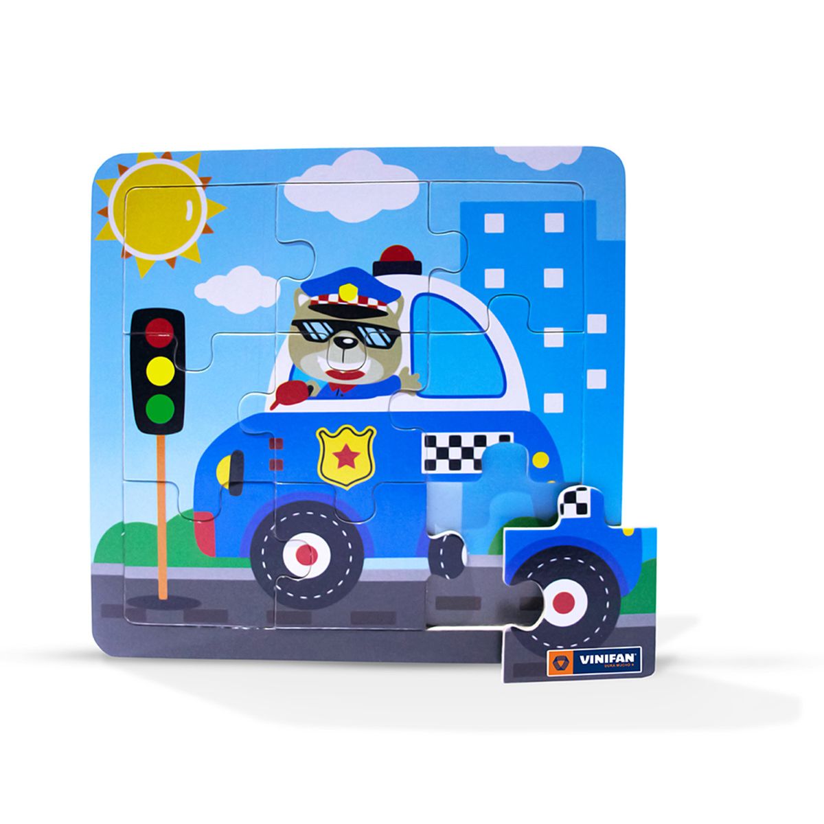 VINIFAN - Rompecabezas Vinifan Encaje Policía 9 Piezas