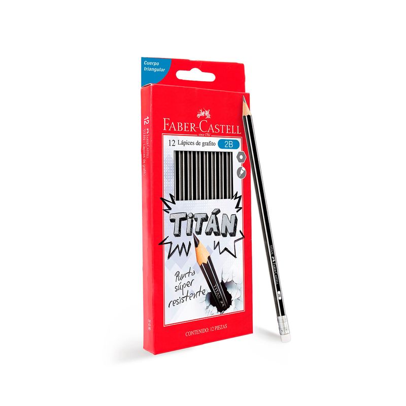 FABER CASTELL - Lápices Faber Castell Grafito 2B Negro Empaque 12 Und