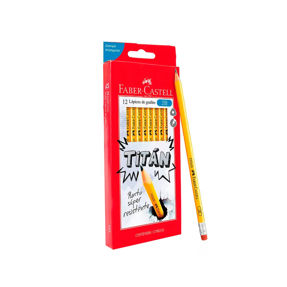 FABER CASTELL - Lápices Faber Castell Grafito 2B Amarillo Empaque 12 Und