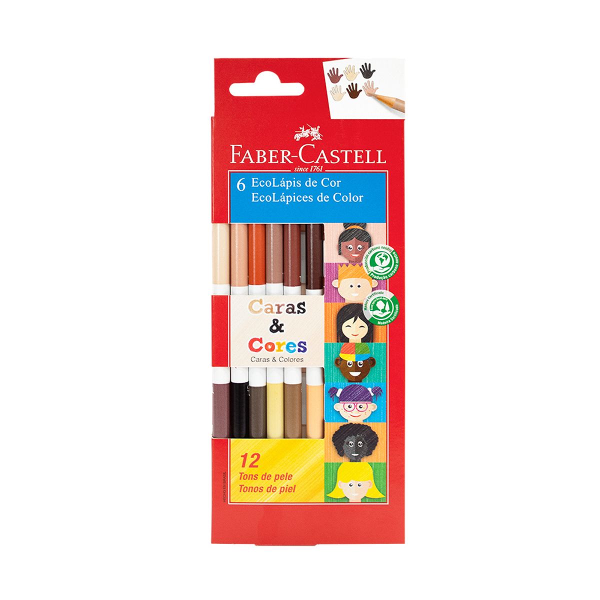 FABER CASTELL - Colores Faber Castell Delgado Caras Y Colores Empaque 6 Und