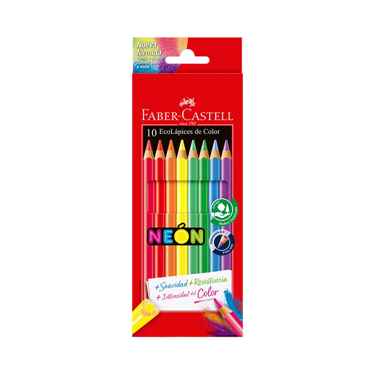 FABER CASTELL - Colores Faber Castell Neón Empaque 10 Und