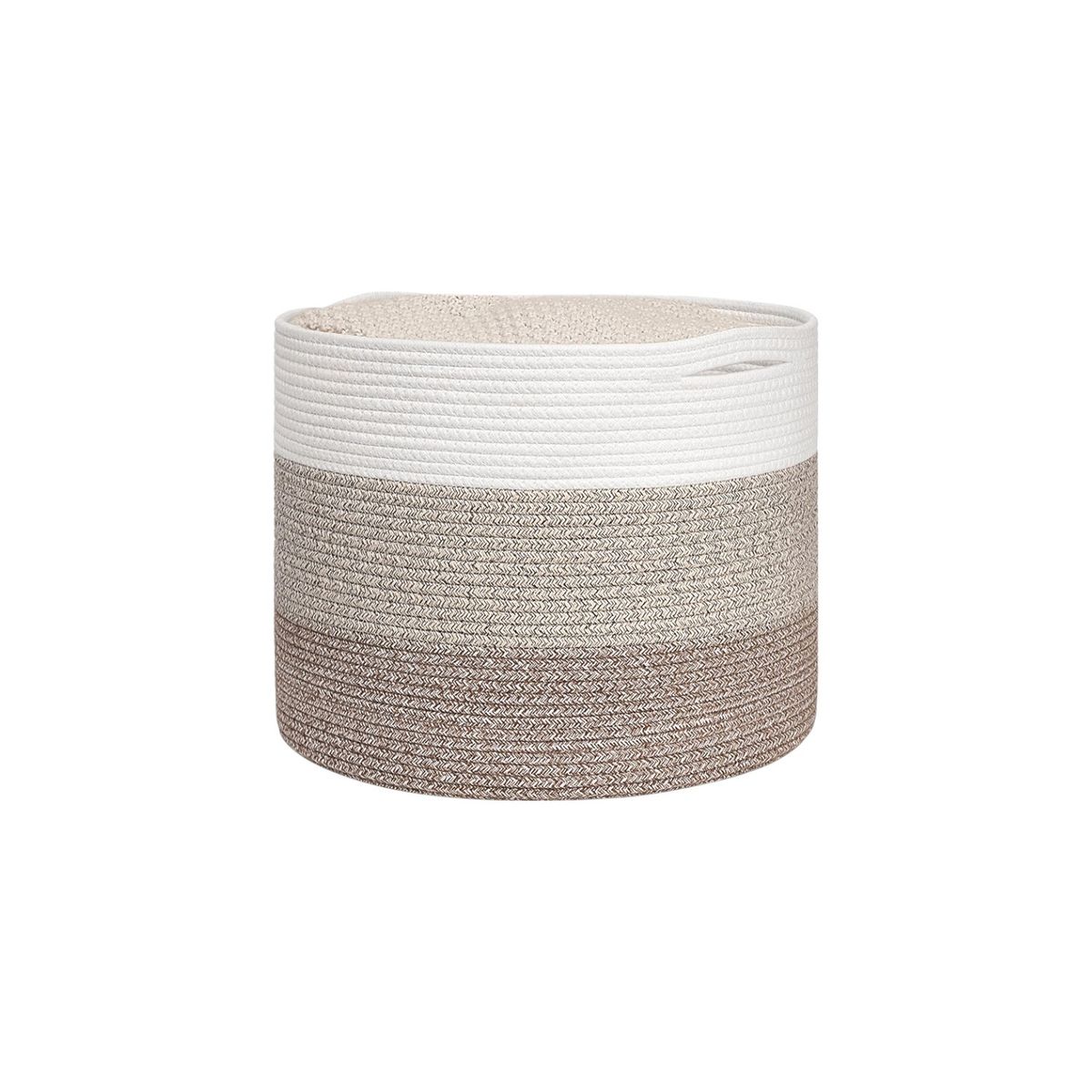 Casa Joven - Cesto Tejido Redondo Tricolor Beige