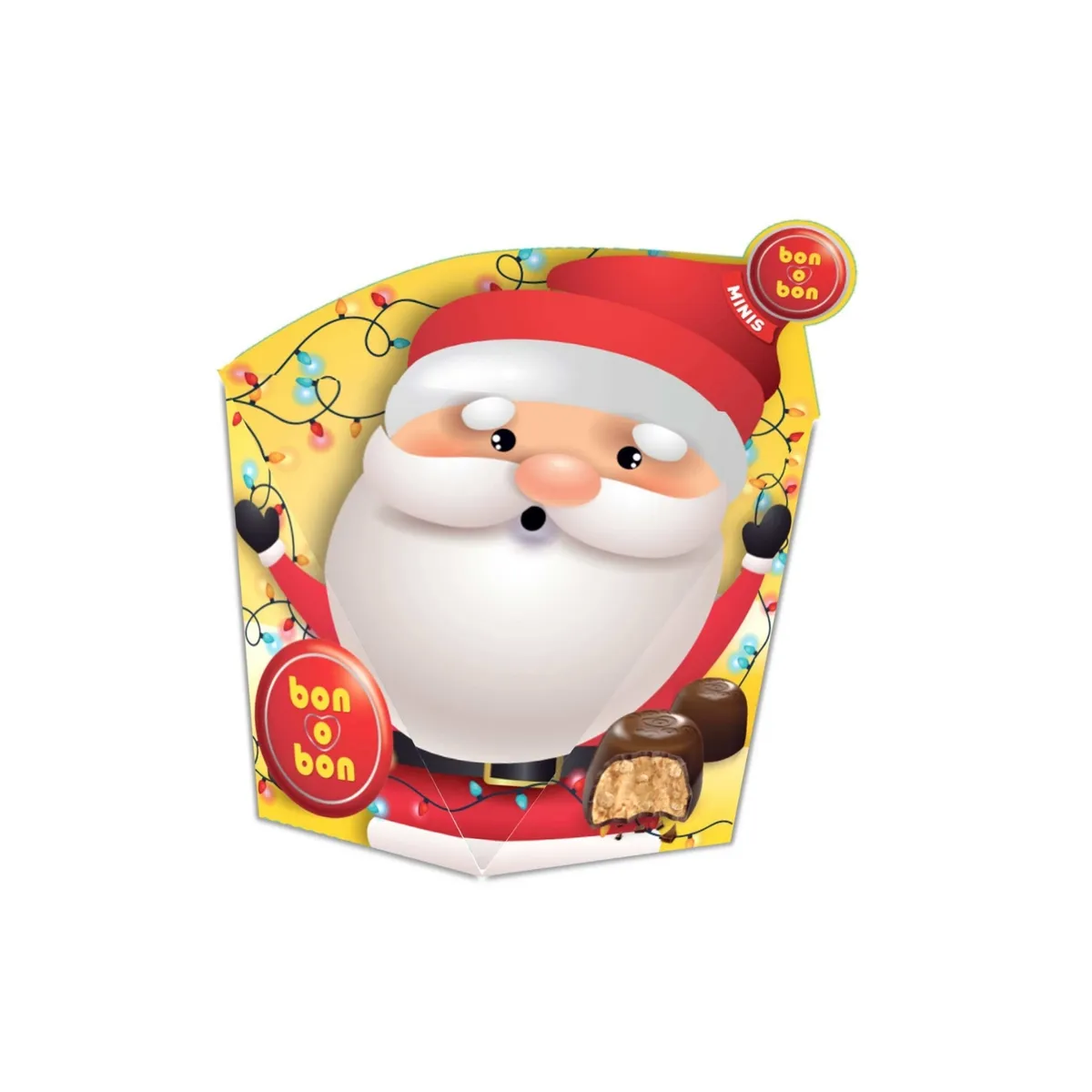 BON O BON - Mini Bombones de Chocolate Bon o Bon Papa Noel Caja 80 g